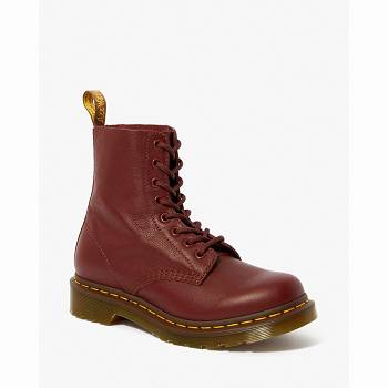 Dr Martens 1460 Pascal Virginia Kožené - Bordove Cizmy Damske, DR0206